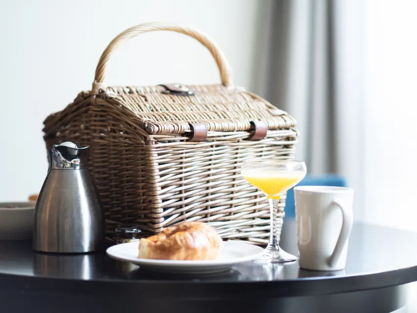 Café da manhã servido na pousada